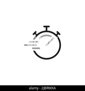 Icone relative ai timer semplici. Timer, tachimetro velocità Illustrazione Vettoriale