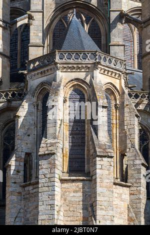 Francia, Sarthe, le Mans, Cite Plantagenet (Città Vecchia), la cattedrale di St Julien Foto Stock