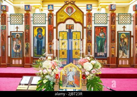 Francia, Parigi, Saint-Vladimir-le-Grand o Saint-Volodymyr-le-Grand cattedrale, santuario greco-cattolico ucraino Foto Stock