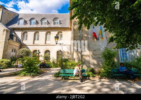 Francia, Parigi, Saint-Germain-des-Pres, Piazza Taras Chevtchenko Foto Stock