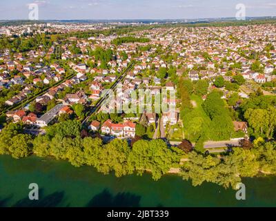 Francia, Seine-Saint-Denis, Gournay-sur-Marne (vista aerea) Foto Stock