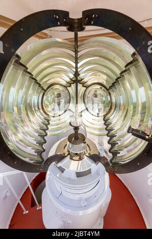 Francia, Herault, Leucate, capo Leucate, il faro di capo Leucate Foto Stock