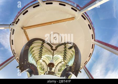 Francia, Herault, Leucate, capo Leucate, il faro di capo Leucate Foto Stock