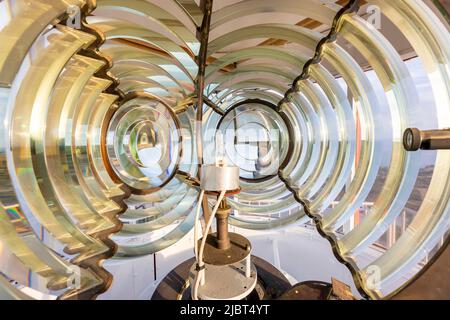 Francia, Herault, Leucate, capo Leucate, il faro di capo Leucate Foto Stock