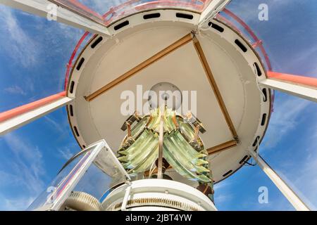 Francia, Herault, Leucate, capo Leucate, il faro di capo Leucate Foto Stock