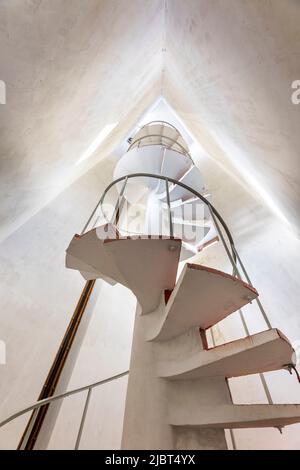 Francia, Herault, Leucate, capo Leucate, le scale del faro Leucate Foto Stock