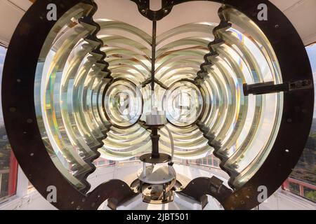 Francia, Herault, Leucate, capo Leucate, il faro di capo Leucate Foto Stock