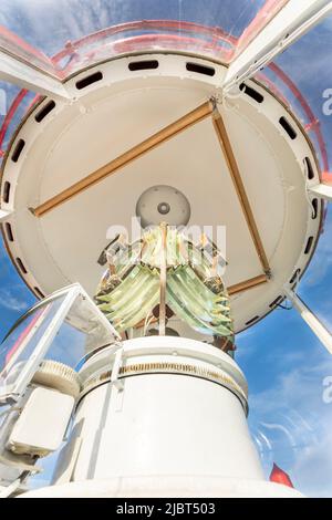 Francia, Herault, Leucate, capo Leucate, il faro di capo Leucate Foto Stock
