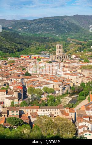 Francia, Herault, Lodeve, città di sosta sulla strada per Santiago de Compostela lungo la strada di Arles (via Tolosana) Foto Stock