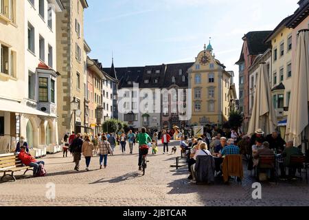 Svizzera, Schaffhausen Canton, Schaffhausen, Città Vecchia, Frontwagplatz Foto Stock