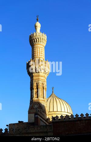 Egitto, Cairo, Cairo islamico, città vecchia dichiarata Patrimonio dell'Umanità dall'UNESCO, moschea al Azhar Foto Stock