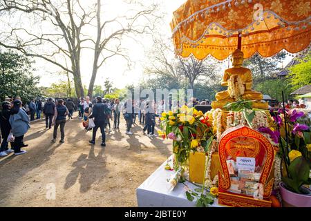 Francia, Parigi, Bois de Vincennes, celebrazione cambogiana di Capodanno alla Grande Pagoda Foto Stock