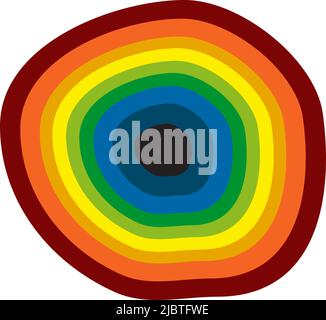 Logo Turtle con modello vettoriale in stile aborigeno Illustrazione Vettoriale