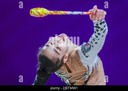 Pesaro, Italia. 05th giugno 2022. Raffaeli Sofia (ITA) durante la Ginnastica ritmica di Ficoman 2022 Pesaro all'Arena Vitrifrigo di Pesaro. Credit: SOPA Images Limited/Alamy Live News Foto Stock