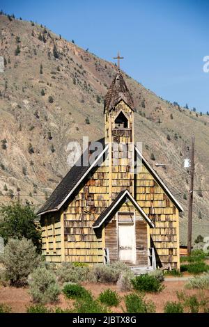 Nlak'pamux Chiesa è una vecchia chiesa anglicana in Spences Bridge, British Columbia, Canada. La chiesa è anche chiamata San Michele e Tutti gli Angeli chiesa un Foto Stock