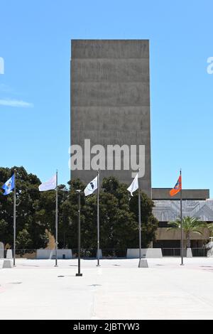 SANTA ANA, CALIFORNIA - 2 GIUGNO 2022: Il Palazzo del Municipio di Santa Ana. Foto Stock