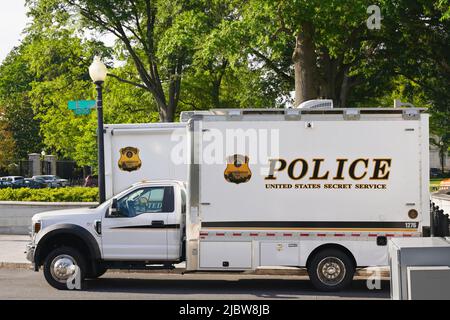Servizio segreto degli Stati Uniti. Veicolo di polizia della Divisione in uniforme a Washington, D.C., USA. Foto Stock