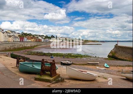 Dawlish Seafront preso dal porto, Devon, Inghilterra Foto Stock