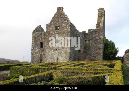 Tully Castle, Lough Erne, County Fermanagh, Irlanda del Nord Foto Stock