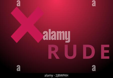 ROSSO RUDE e illustrazione incrociata di un gradiente radiale in rosso profondo Foto Stock