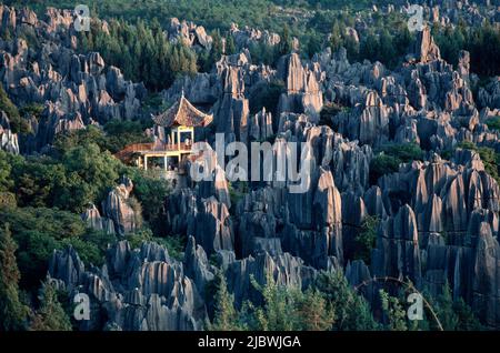 Pavillion StoneForest NearShilin China Foto Stock