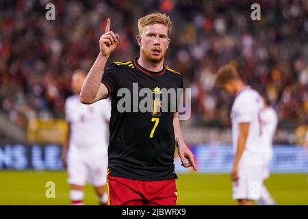 BRUXELLES, BELGIO - 8 GIUGNO: Durante la Lega delle Nazioni UEFA Una partita del Gruppo 4 tra Belgio e Polonia allo Stade Roi Baudouin il 8 giugno 2022 a Bruxelles, Belgio (Foto di Joris Verwijst/Orange Pictures) Foto Stock