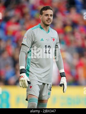 Il portiere del Galles Danny Ward durante la partita della UEFA Nations League al Cardiff City Stadium. Data foto: Mercoledì 8 giugno 2022. Foto Stock