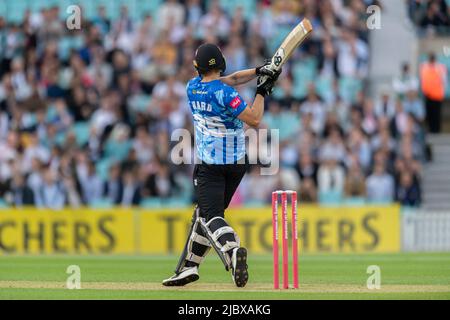 LONDRA, REGNO UNITO. 08th Giu, 2022. Durante Vitality Blast - Surry vs Sussex Sharks al Kia Oval Cricket Ground mercoledì 08 giugno 2022 a LONDRA INGHILTERRA. Credit: Taka G Wu/Alamy Live News Foto Stock