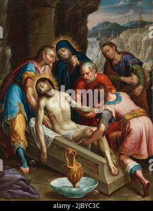 L'entombment di Cristo di Juan Rodríguez Juárez (1675–1728) Foto Stock