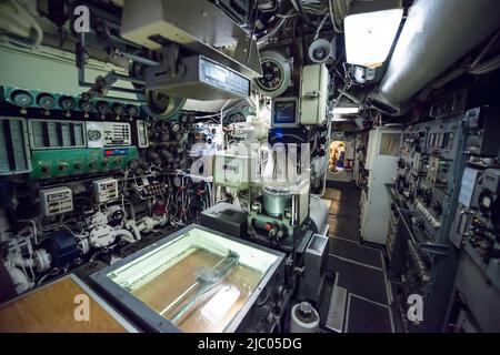 All'interno di un sommergibile a Milano, Italia. Foto Stock