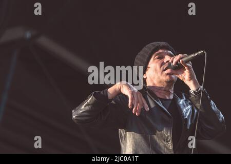 Copenaghen, Danimarca. 10th ago 2018. Joakim Thastrom si esibisce dal vivo sul palco al festival Haven di Copenaghen. (Foto di Valeria Magri/SOPA Images/Sipa USA) Credit: Sipa USA/Alamy Live News Foto Stock