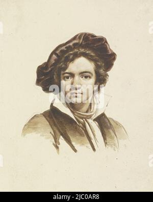 Autoritratto, relatore: Cornelis Kruseman, 1820, carta, pennello, spazzola, a 136 mm x l 106 mm Foto Stock