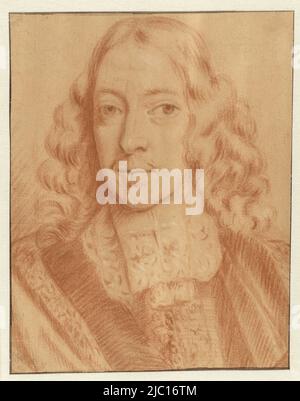 Ritratto di Cornelis de Witt, disegnatore: Jan de Baen, 1643 - 1702, carta, h 184 mm x l 144 mm Foto Stock