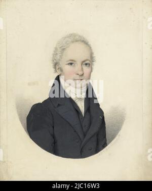 Busto in ovale, ritratto di Georg (?) Clifford, disegnatore: Louise Charlotte de Neufville-Ritter, 1789 - 1895, carta, pennello, h 226 mm x l 191 mm Foto Stock