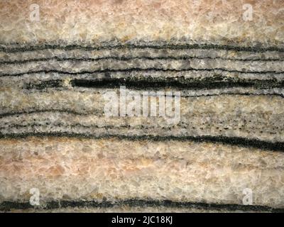 marmo con conglomerato pietra tagliata dettaglio primo piano macro Foto Stock