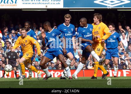 Chelsea / Everton 2004 Wayne Rooney Foto Stock