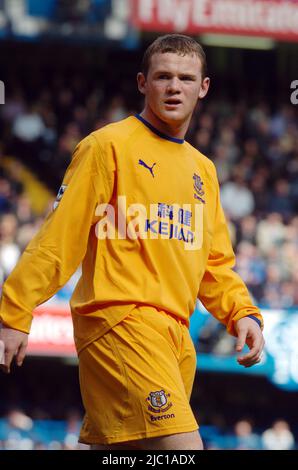 Chelsea / Everton 2004 Wayne Rooney Foto Stock