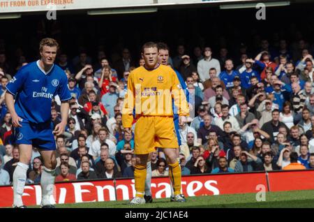 Chelsea / Everton 2004 Wayne Rooney Foto Stock