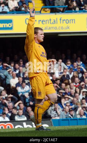 Chelsea / Everton 2004 Wayne Rooney Foto Stock