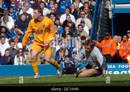 Chelsea / Everton 2004 Wayne Rooney Foto Stock
