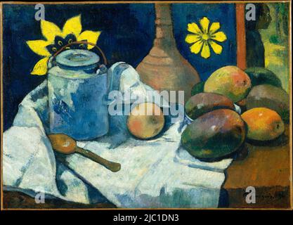 Ancora vita con Teapot e frutta. Paul Gauguin. 1896. Foto Stock