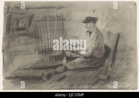 Cestinatrice, disegnatrice: CAREL Adolph Lion cachet, 1874 - 1945, carta, h 244 mm x l 368 mm Foto Stock