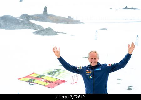 Sognefjellet 20220608.il responsabile del fondo Espen Bjervig durante l'incontro della squadra di sci nazionale a Sognefjellet. Foto: Terje Pedersen / NTB Foto Stock