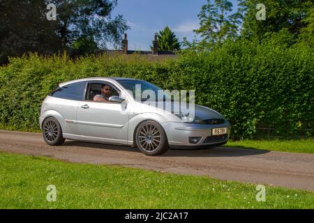 2004 Ford Focus ST170 argento a Worden Park Motor Village per il Leyland Festival, Regno Unito Foto Stock