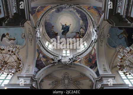 chiesa barocca di catania in sicilia Foto Stock