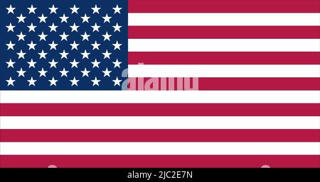 Illustrazione del vettore di bandiera americano. Bandiera nazionale degli Stati Uniti d'America. Le stelle e le strisce. La bandiera a stella. Emblema della bandiera degli Stati Uniti. 4t Illustrazione Vettoriale