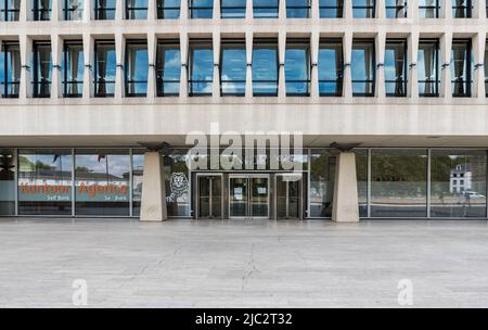 Ixelles, Regione capitale di Bruxelles - Belgio - 06 22 2020 sede della compagnia bancaria e assicurativa ING Foto Stock