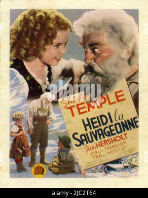 TEMPIO DI SHIRLEY JEAN HERSHOLT e DELMAR WATSON in HEIDI 1937 regista ALLAN DWAN dal libro di Johanna Spyri costumi Gwen Wakeling produttore Raymond Griffith Twentieth Century Fox Foto Stock