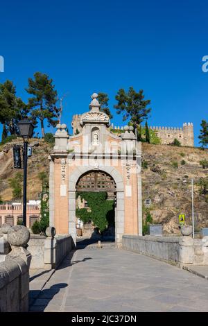 Il ponte dell'Alcantara. Toledo, Spagna. Foto Stock