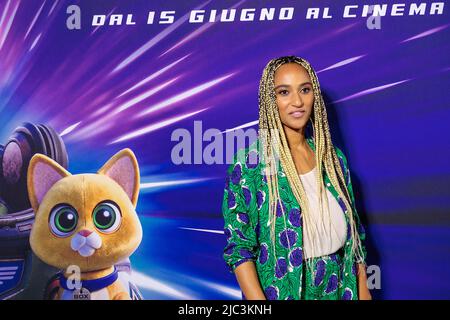 Roma, Italia. 09th giugno 2022. Esther Elisha durante la presentazione del nuovo film di Disney e Pixar Lightyear - The True Story of Buzz, diretto da Angus MacLane. The Space Cinema moderno, Rome, Italy (Photo by Gennaro Leonardi/Pacific Press) Credit: Pacific Press Media Production Corp./Alamy Live News Foto Stock